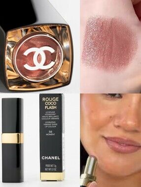 🍩Lip Need🍩BNIB CHANEL Fullsize #56 MOMENT Rouge Coco Flash Lip Colour!$53Ret!